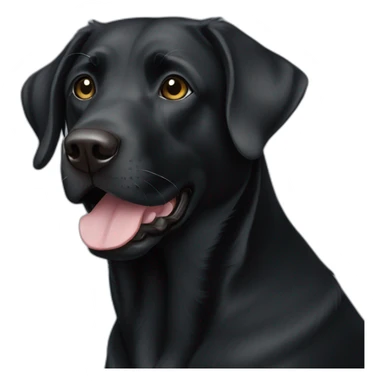 Black labrador with a bit of White hair sticker