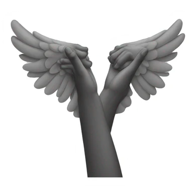 Two Hands making wings shape sticker