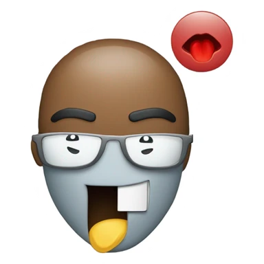 Emoji qui pleure avec une main sur la bouche et une autre si main qui point la tête  sticker