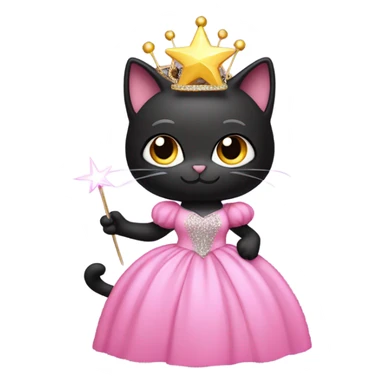 Black cat as Glinda the good witch  sticker