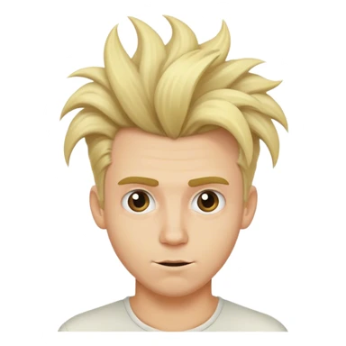 blonde male crazy hairstyles sticker