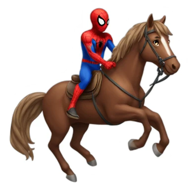 spiderman riding horse sticker