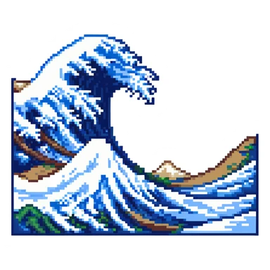 the great wave of kanagawa sticker