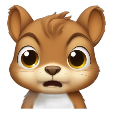 A squirrel crying big tears sticker