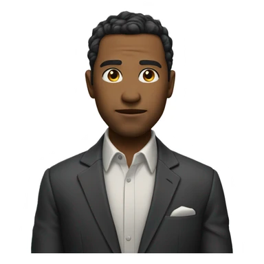 

Man in suit jacket 🧑‍💼 
Serious expression 😐
Looking to side 👀 sticker