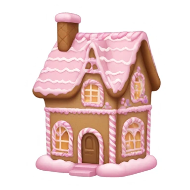 light pink gingerbread house sticker