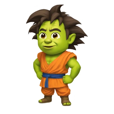 Shrek as a goku sticker