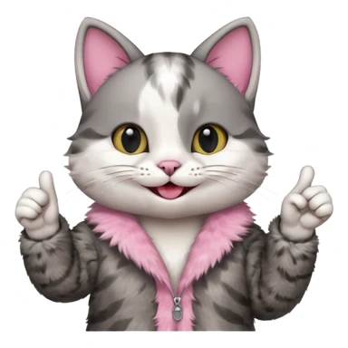 Cat smiling and giving thumbs up sticker