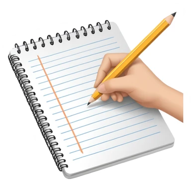 hand drawing a simple line in a notebook sticker