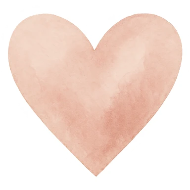 rose gold heart watercolor art sticker