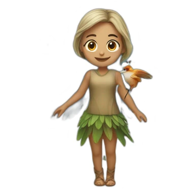 Un personnage de fée avec ses ailes sticker