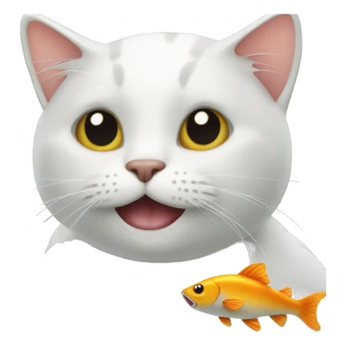 Cat with a fish sticker