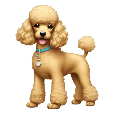 Golden poodle wearing shoes sticker