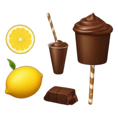 Schokolade und Zitrone sticker