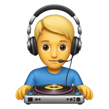 DJ with headphones sticker