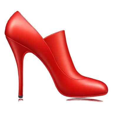 high heel shoe with red bottom sticker