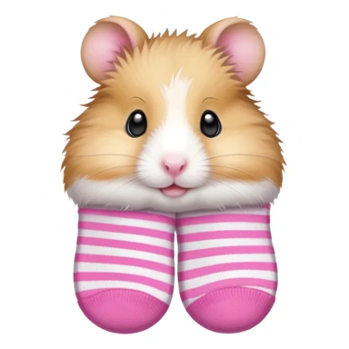 Hamster standing in pinky socks  sticker