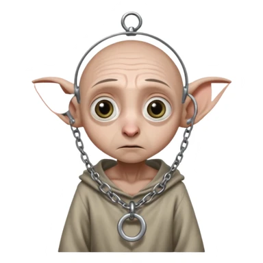 Dobby the house elf in steel chastity cage sticker