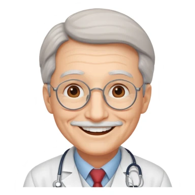 old happy doctor sticker