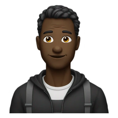 homme noir qui souris sticker