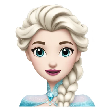 elsa frozen with pink lips sticker