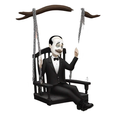 Addams House. Wednesday is on the swing  sticker