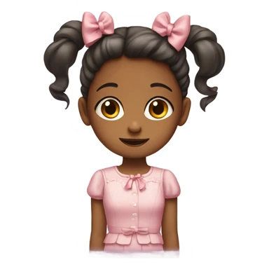 Little girl with bows  sticker