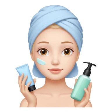 cute pastel colors skin care sticker