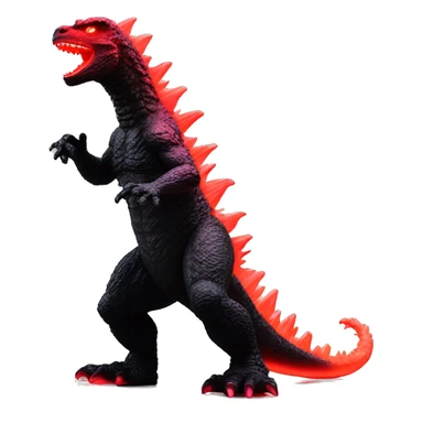 Godzilla red fluo toy sticker