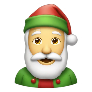 Père Noël qui fait un bisou sticker