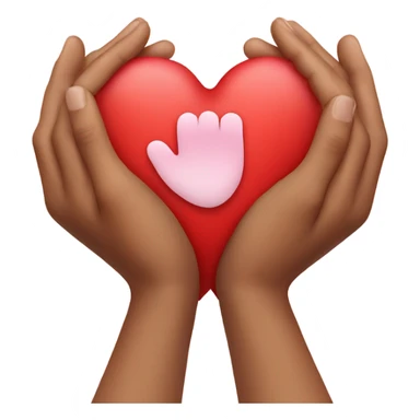 Hands holding a heart with a J on it sticker