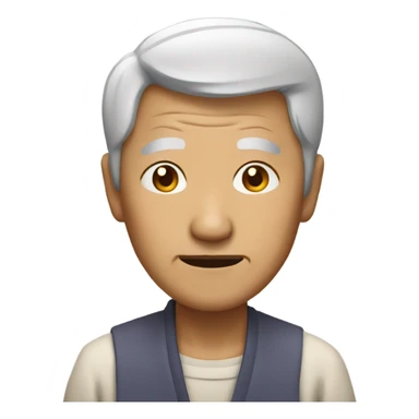 An old Asian person  sticker