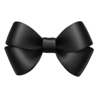 Black ribbon bow sticker