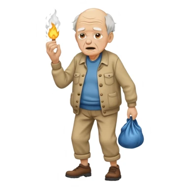 Full body OLD MAN RIPPING A FART sticker