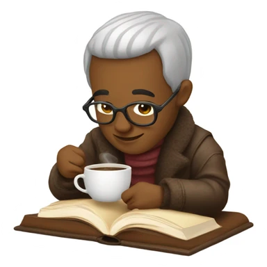 Cozy books and coffee vibe sticker