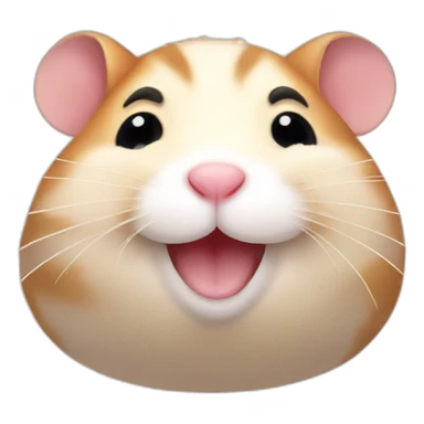 fat smiling hamster sticker