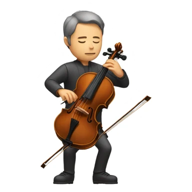 man playing the violon with eyes closed sticker