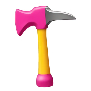 pink and yellow hammer sticker