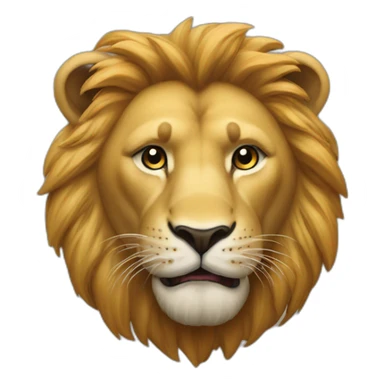 Un lion qui mange un donot sticker