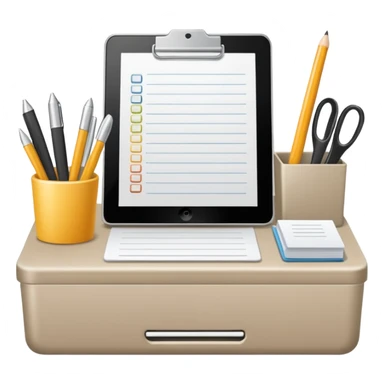 Realistic work  with neutral color sticker