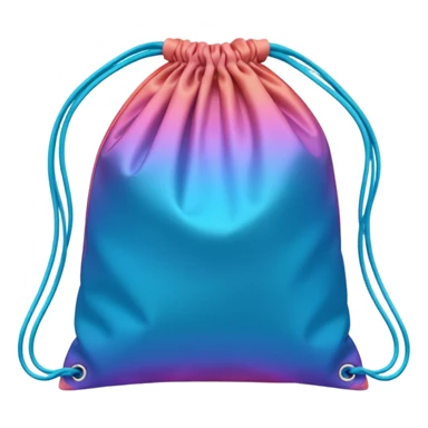 coins  pack in gradient of turquoise, blue, pink, purple, and coral color in bag sticker