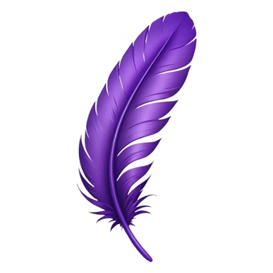 Purple feather modern minimailstic design with removed background sticker