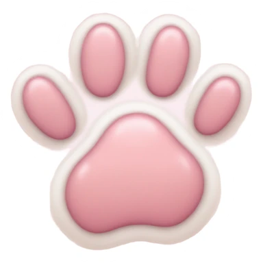 Pink cat paw sticker