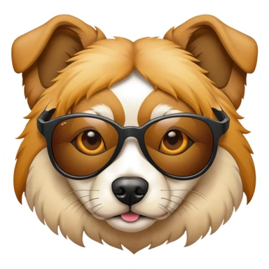 Dog wearith pit vipers sunglasses sticker