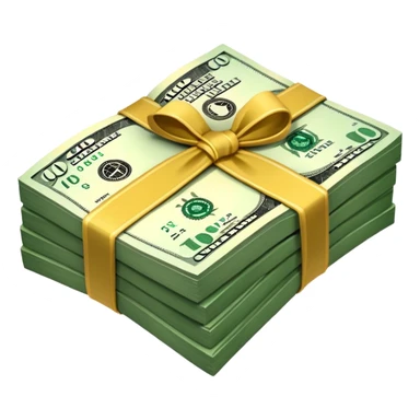 dollars a bundle of money sticker