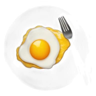 fried egg in a plate sticker