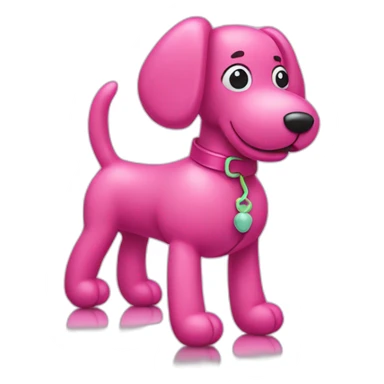 Pink balloon dog sticker