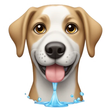 Perro con agua  sticker