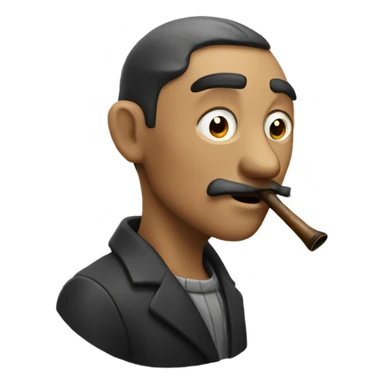 Man smoking pipe sticker