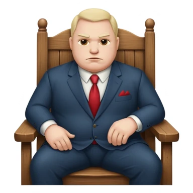 Mafia big fat boss sit on a chair sticker